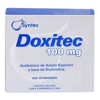 Doxitec Syntec 100mg C/ 16 Comprimidos para Cães e Gatos