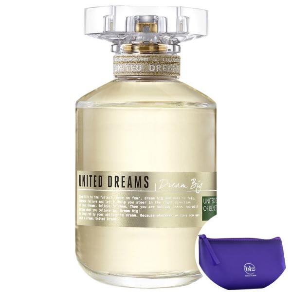 Dream Big Benetton Eau de Toilette - Perfume Feminino 80ml+Beleza na Web Roxo - Nécessaire