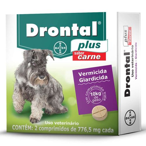 Drontal Plus Caes 10 Kg com 02 Comprimidos Carne