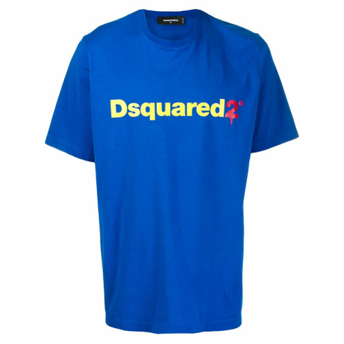 Dsquared2 Camiseta com Estampa de Logo - Azul