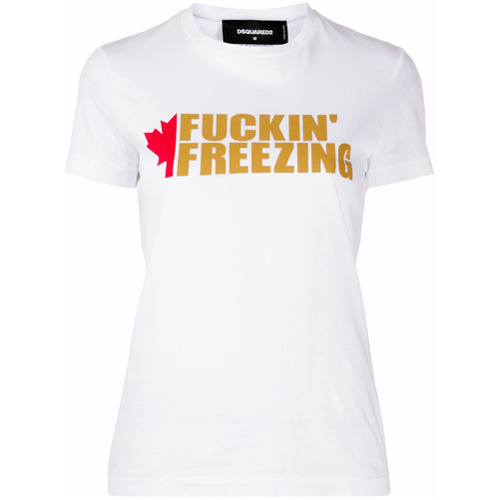 Dsquared2 Camiseta com Estampa de Slogan - Branco