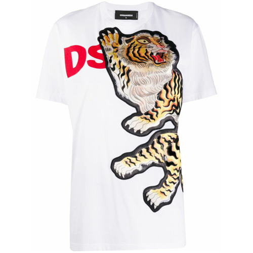 Dsquared2 Camiseta com Estampa de Tigre - Branco
