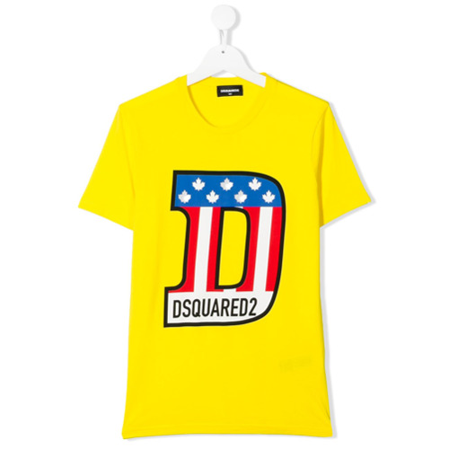 Dsquared2 Kids Camiseta com Logo - Amarelo