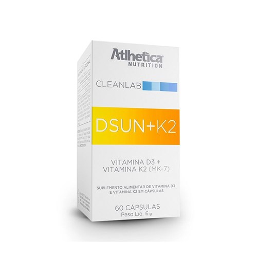 DSUN + K2 Cleanlab 60 Cápsulas - Atlhetica Nutrition