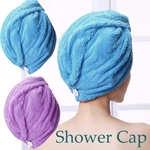 Duche cabelo macio e seco Cap Para Fiber Material 3 Piece Set Of toalha enrolada