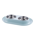 Dupla de aço inoxidável Bowls animal de estimação para Alimentação Cães Gatos Animais Água Alimentar Pet's Eating tools