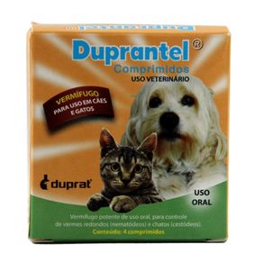 Duprantel Vermifugo para Cães e Gatos 4 Comprimidos