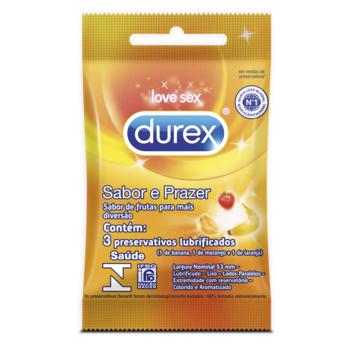 Durex Preservativo Sabor e Prazer 3 Unidades