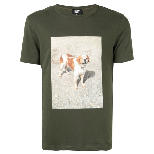 Dust Camiseta com Estampa de Cachorro - Verde