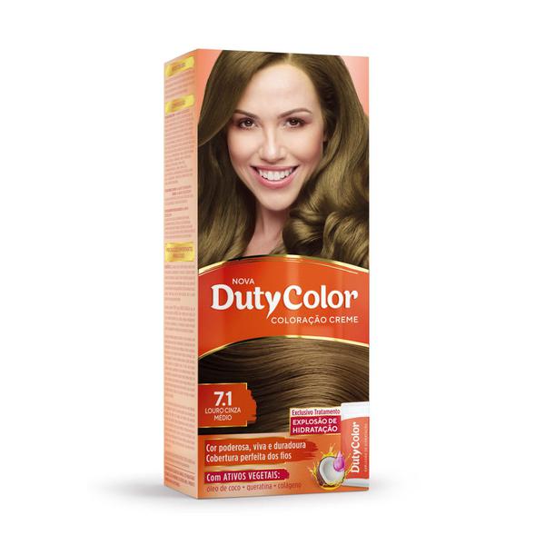DutyColor 7.1 Louro Cinza Médio - Coloração Permanente