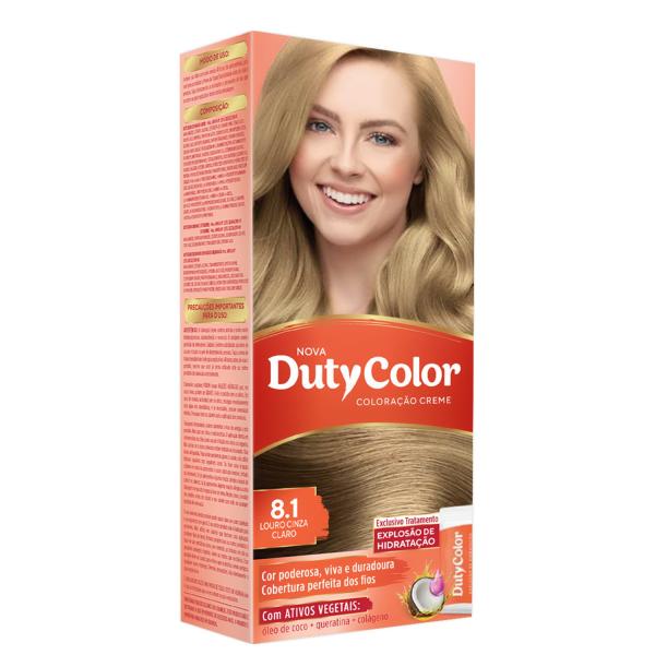 DutyColor 8.1 Louro Cinza Claro - Coloração Permanente
