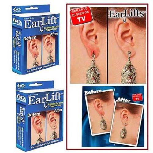 Ear Lift para Brinco Orelha Rasgada 60 Adesivo Sustentação