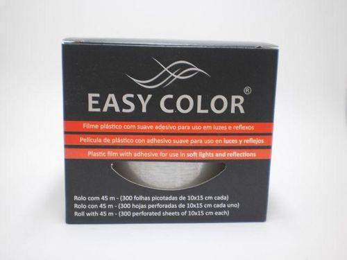 Easy Color Filme Plástico Adesivo para Luzes ou Mechas - 45m (300 Folhas Picotadas 10x15 Cm)