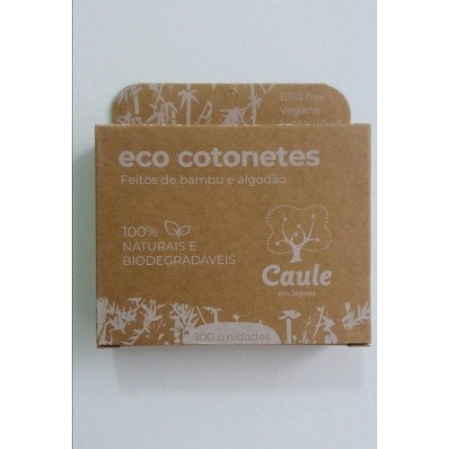 Eco Cotonetes de Bambu e Algodão - Caule - 100% Biodegradáveis - Caixa...