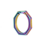EDC Colorful Titanium Alloy Keyring Quickdraw Pocket Octagonal Ring Keychain