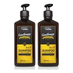 Efac Cosméticos Kit Gentleman Cabelo E Barba 2 Shampoos 500ml