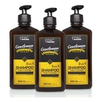 Efac Cosméticos Kit Gentleman Cabelo E Barba 3 Shampoos 500ml