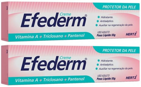 Efederm Creme Hidratante Protetor da Pele Pós Sol 55g - Kit com 2 Unidades