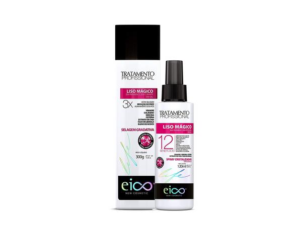 Eico Kit Liso Mágico Selagem 300g + Spray Cristalizador