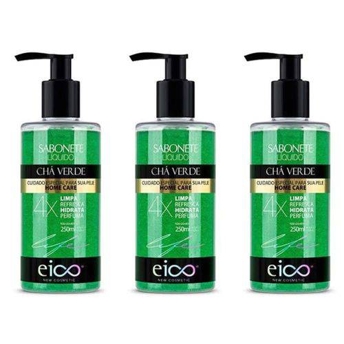 Eico Life Chá Verde Sabonete Líquido 250ml (kit C/03)