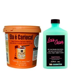Ela é Carioca! + Lola Colors Shampo Lola Cosmetics - Máscara Tonalizante 1Kg + Shampoo 230Ml Kit