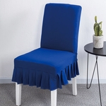 Cadeira Coberta Elastic Ruffled Chair Cover for Home Office Hotel Decoração