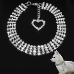 Elegante Pet Dog Rhinestone Collar Colar bonito para o gato do cão (branco)