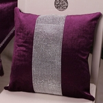 Gostar Elegante Pillow gracioso Velvet Jogue com corrente diamante macio Sofá Almofada Decoração moderna Pillowcase