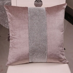 Elegante Pillow gracioso Velvet Jogue com corrente diamante macio Sofá Almofada Decoração moderna Pillowcase