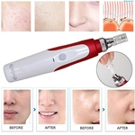 Elétrica Derma Pen Micro Agulha Stamp Anti Envelhecimento da pele Cuidados Faciais + 5 Agulhas