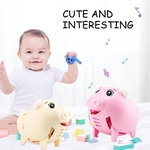 Electric Whistling Pig Cartoon Toy Sound Control Running with Music Light Intelligence Gift