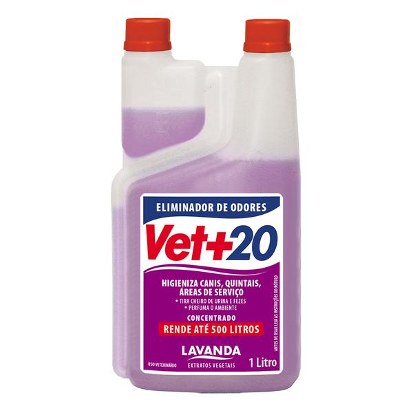 Eliminador de Odor Concentrado Vet+20 Lavanda - 1 Litro