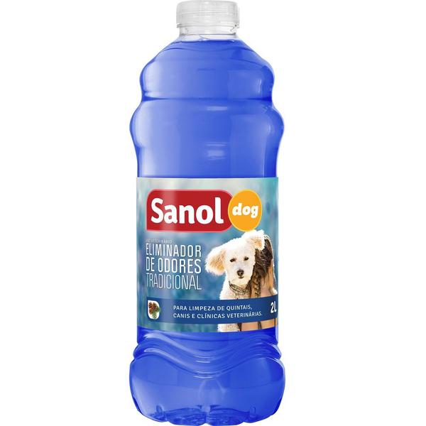 Eliminador de Odores Tradicional Sanol Dog- para Limpeza de Quintais, Canis e Clínicas Veterinárias - Total Química (2l) - Sanol - Total Química