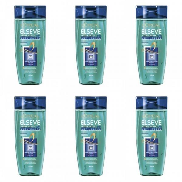 Elseve Hydra Detox Shampoo Anticaspa 400ml (Kit C/06)