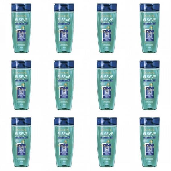 Elseve Hydra Detox Shampoo Anticaspa 400ml (Kit C/12)