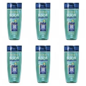 Elseve Hydra Detox Shampoo Anticaspa 400ml - Kit com 06