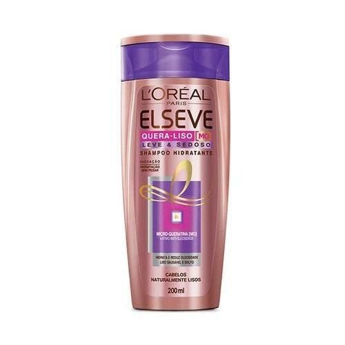 Elseve Quera Liso Hidratante Shampoo 200ml (Kit C/03)