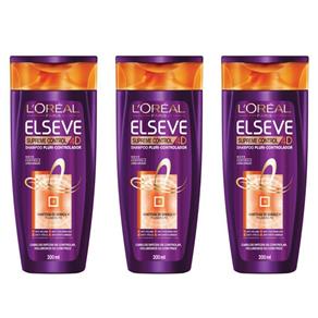 Elseve Supreme Controle 4d Shampoo 200ml - Kit com 03