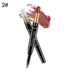 2 Em 1 Double Ended Rotary De Longa Duração Matte Lip Liner Lipstick Makeup Cosmetic