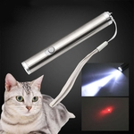 2 em 1 Gato Lanterna Laser Red Teaser Toy Vara portátil engraçado para Gato de estimação (Mantenha um estoque)