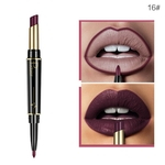 2 em 1 principal dobro Lip Gloss Lip Tint Waterproof Matte Lipstick com Lip Liner Pencil beleza Cosméticos