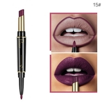2 em 1 principal dobro Lip Gloss Lip Tint Waterproof Matte Lipstick com Lip Liner Pencil beleza Cosméticos