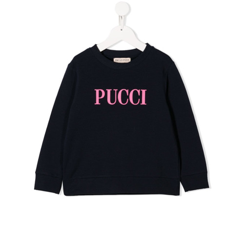 Emilio Pucci Junior Logo Print Sweatshirt - Azul