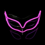 Encantadoras LED Neon Metade Olhos máscara para máscara de aniversário de Halloween e do partido da bola do Natal LED lamp