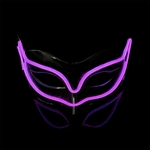 Encantadoras LED Neon Metade Olhos máscara para máscara de aniversário de Halloween e do partido da bola do Natal