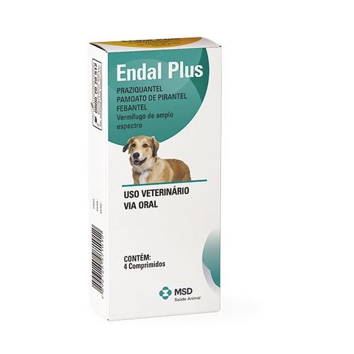 Endal Plus Vermífugo para Cães 4 Comprimidos