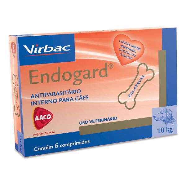 Endogard Cães 10kg - 2 Comprimidos - Vermífugo - Virbac
