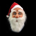 Engraçado Papai Noel Máscara Completa Super Macio Máscara Facial Máscara Peruca Barba Traje Festa de Natal Suprimentos de Férias Adulto Máscara de Halloween