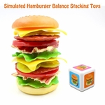 Engraçado Plastic Simulado Hamburger Saldo empilhamento Set Brinquedos do bebê Fun Entretenimento aprendizagem brinquedos Educação para Crianças Presentes