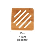 Engrossado Bamboo isolamento Hot Pads Tabela Anti-slip tapete antiderrapante Mats Household e Panelas Office e Bowls Placemats